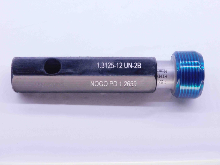 1 5/16 12 UN 2B THREAD PLUG GAGE 1.3125 NO GO ONLY P.D. = 1.2659 INSPECTION - DW34996LVR