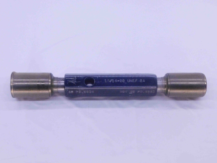 15/16 20 UNEF 2A SET THREAD PLUG GAGE .9375 GO NO GO P.D.'S = .9036 & .8991 - DW35004AW5