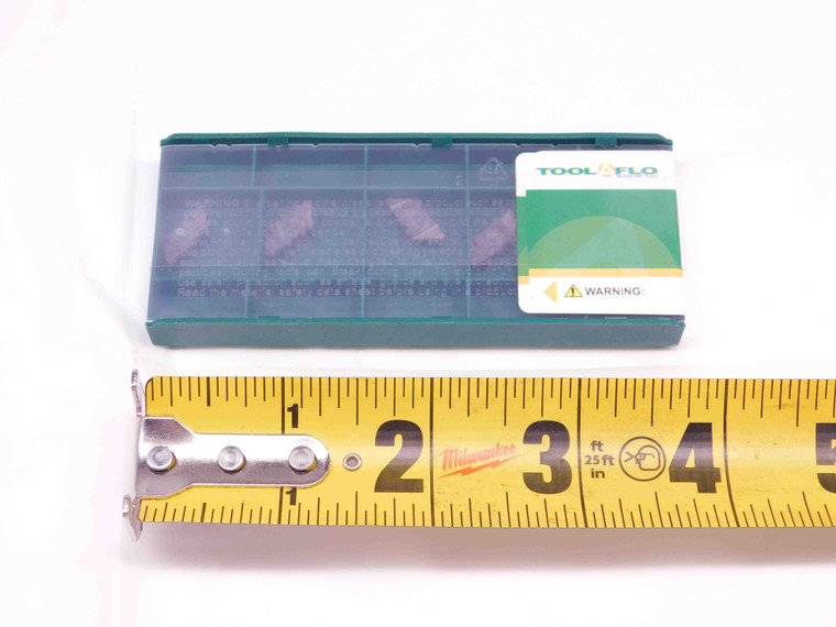 5pcs TOOL FLO FLG-2062L-CB AC3R TiAlN CARBIDE INSERTS .062" CUT WIDTH TOP NOTCH - DM0090TFLO