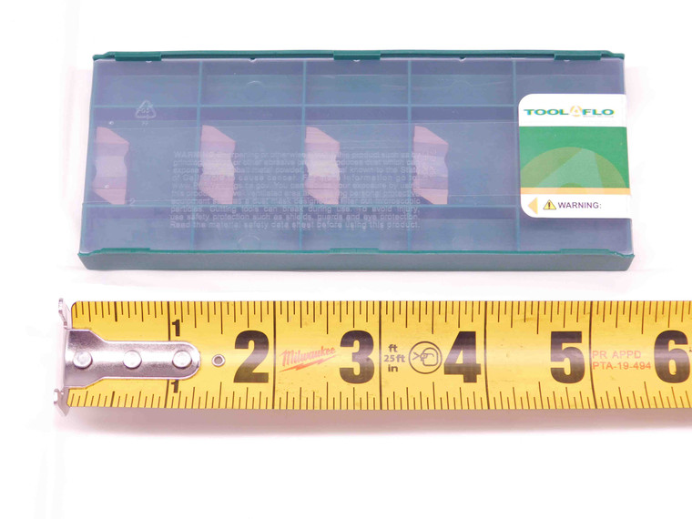 5pcs TOOL FLO FLG-3125L-CB AC3R TiAlN CARBIDE INSERTS .125" CUT WIDTH TOP NOTCH - DM0096TFLO