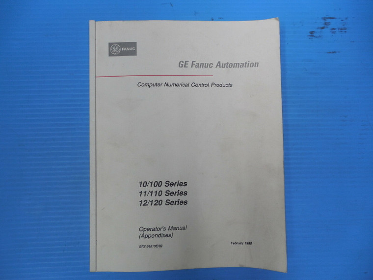 GE FANUC AUTOMATION CNC MACHINE OPERATOR'S MANUAL APPENDIXES PROGRAMMING CODES