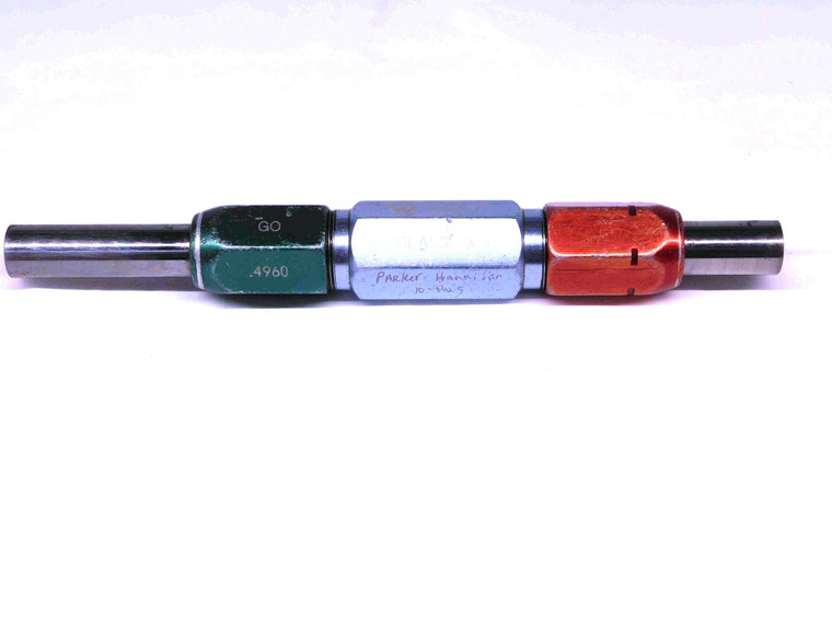 .4960 & .5040 CL X PIN PLUG GAGE GO NO GO .5000 -.0040 1/2 13 mm .496 .504 - EA0058CT4