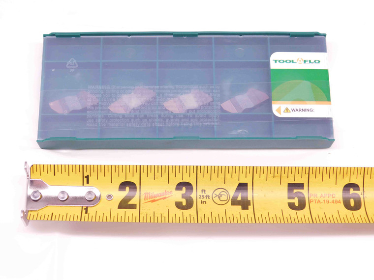 5pcs TOOL FLO FLG-3125R AC3R TiAlN CARBIDE INSERTS .125" CUT WIDTH TOP NOTCH - DM0103TFLO