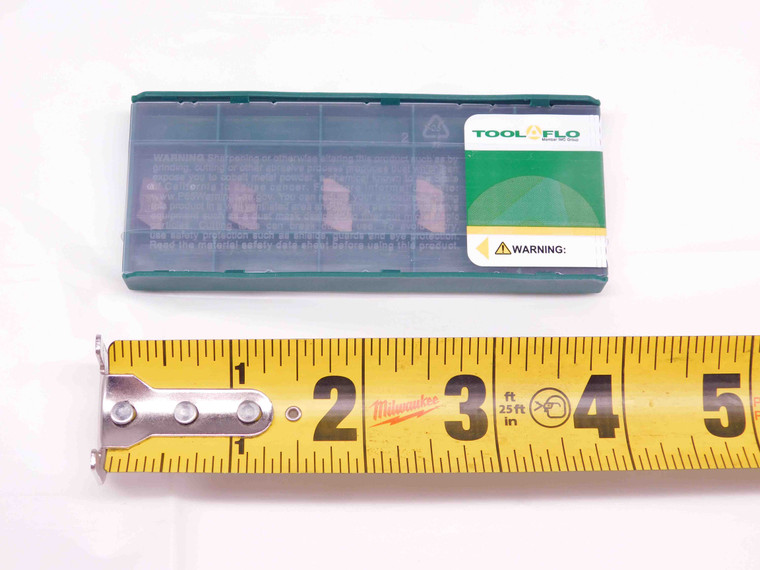 5pcs TOOL FLO FLG-2062L-CB AC50C TiAlN CARBIDE INSERTS .062" CUT WIDTH TOP NOTCH - DM0104TFLO
