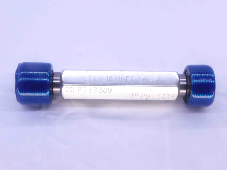 1 3/8 18 UNEF 3B LEFT HAND THREAD PLUG GAGE 1.375 GO NO GO PDS= 1.3389 & 1.3436 - DW35025LVR