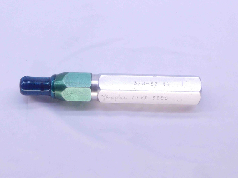 3/8 32 NS SPECIAL THREAD PLUG GAGE .375 GO ONLY P.D. = .3550 INSPECTION CHECK - DW34931CT4