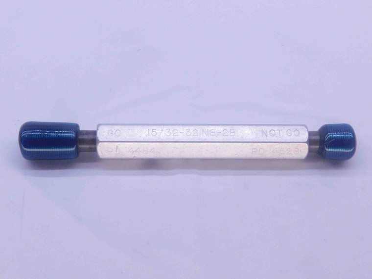 15/32 32 NS 2B THREAD PLUG GAGE .4687 GO NO GO P.D.'S = .4484 & .4528 UNS-2B - DW34947CT4