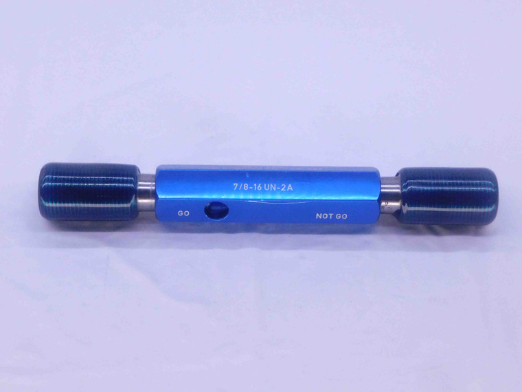 7/8 16 UN 2A BEFORE PLATE SET THREAD PLUG GAGE .875 GO NO GO PDS= .8317 & .8272 - DW34967AW5