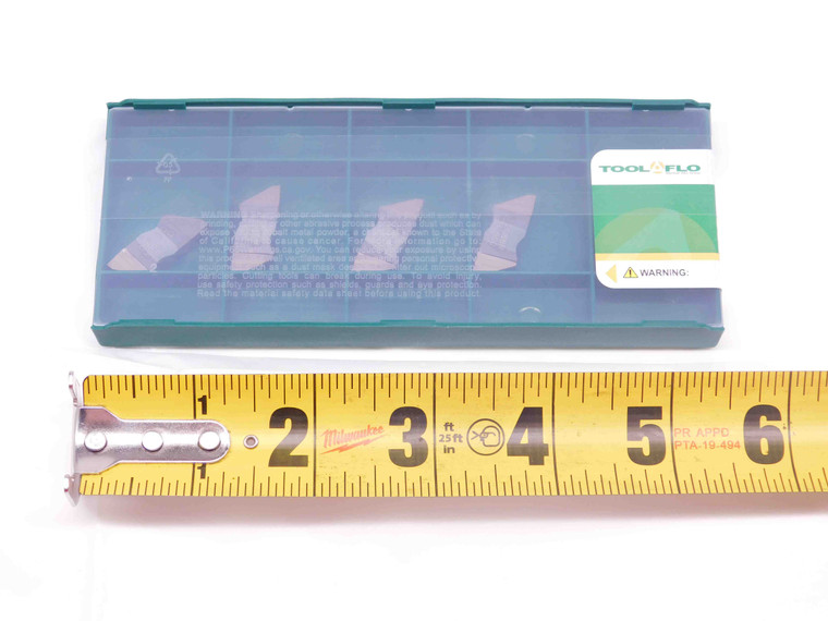 5pcs TOOL FLO FLG-3088R-CB AC3R TiAlN CARBIDE INSERTS .088" CUT WIDTH TOP NOTCH - DM0123TFLO