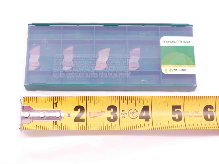 5pcs TOOL FLO FLG-3062R AC3R TiAlN CARBIDE INSERTS .062" CUT WIDTH TOP NOTCH - DM0135TFLO