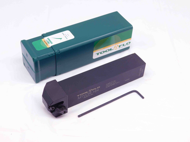 NEW TOOL FLO MTVOR-164 LATHE TURNING TOOL HOLDER 1" SHANK 1/2 IC ON-EDGE INSERTS - DM0153TFLO