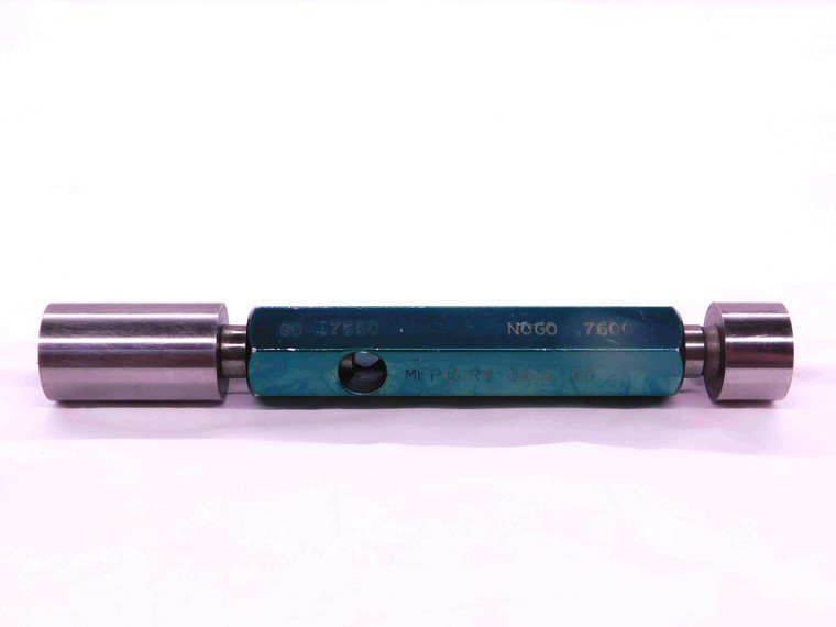 .7550 & .7600 CL Z PIN PLUG GAGE GO NO GO .7500 +.0050 3/4 19 mm .755 .760 - EA0085CT4