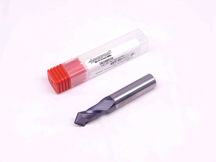NEW ACCUPRO 1/2 O.D. 1" LOC AlTiN CARBIDE DRILL MILL 2 FL 6298509 .500 3" OAL - DM0201AU5