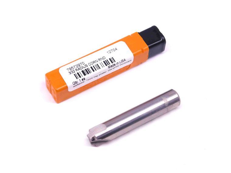 NEW HERTEL 1/2 OD 3/32 RADIUS CORNER ROUNDING COBALT END MILL 1/2" SHANK 3 FL - DM0219AU5