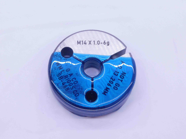 M14 X 1 6g METRIC THREAD RING GAGE 14 1.0 NO GO ONLY P.D. = 13.206 INSPECTION - DW35254AW5