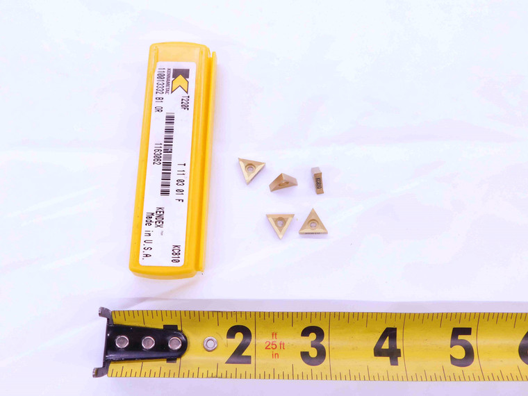 5pcs NEW KENNAMETAL T220F KC810 CARBIDE INSERTS T110301F KENDEX MADE IN USA - EA0345BM5