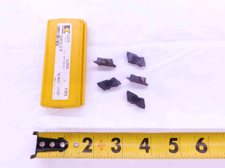 7pcs NEW KENNAMETAL NG3047RK KC5010 TiCN CARBIDE GROOVING INSERTS .047" WIDTH - EA0367BM5
