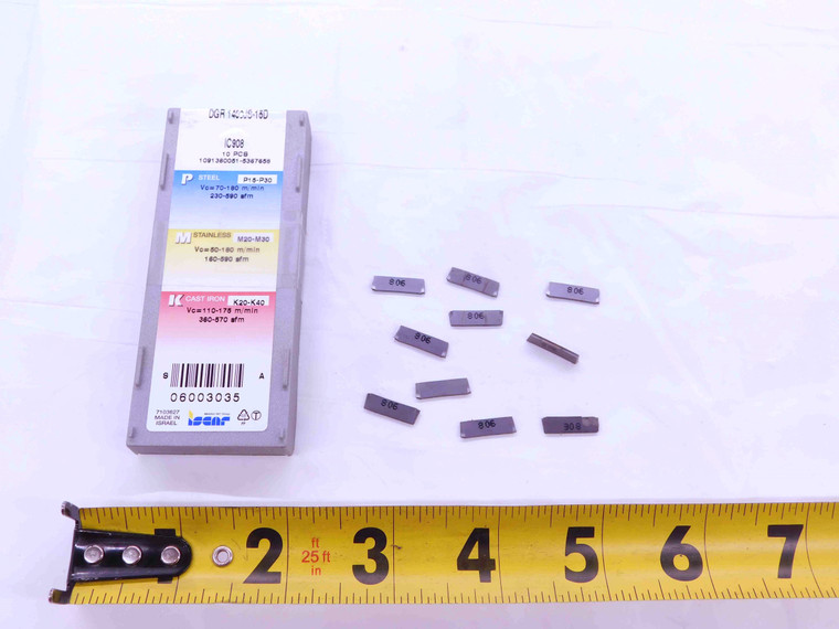 10pcs ISCAR DGR 1400JS-15D IC908 CARBIDE CUTOFF INSERTS 1.40mm CUT WIDTH - EA0401BM5