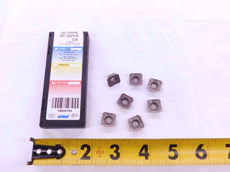 7pcs NEW ISCAR SEKT 43AFR-HM IC30N CARBIDE MILLING INSERTS SEKT 1204AFR-HM - EA0440BM5