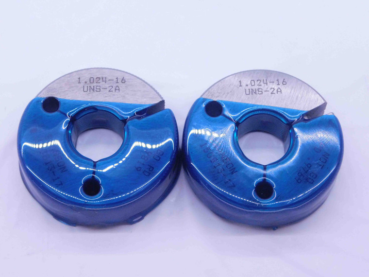 1.024 16 UNS 2A THREAD RING GAGES 1.0240 GO NO GO P.D.'S = .9819 & .9769 CHECK - DW35285AL5
