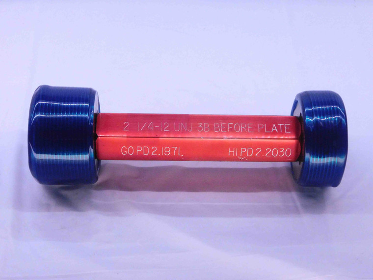 2 1/4 12 UNJ 3B BEFORE PLATE THREAD PLUG GAGE 2.25 GO NO GO PDS= 2.1971 & 2.2030 - DW35288BG5 2 1/4 12 UNJ 3B BEFORE PLATE THREAD PLUG GAGE 2.25 GO NO GO PDS= 2.1971 & 2.2030 - DW35288BG5