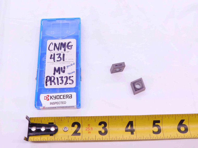 2pcs NEW KYOCERA CNMG 431 MU PR1325 TiCN COATED CARBIDE TURNING INSERTS - EA0476BM5