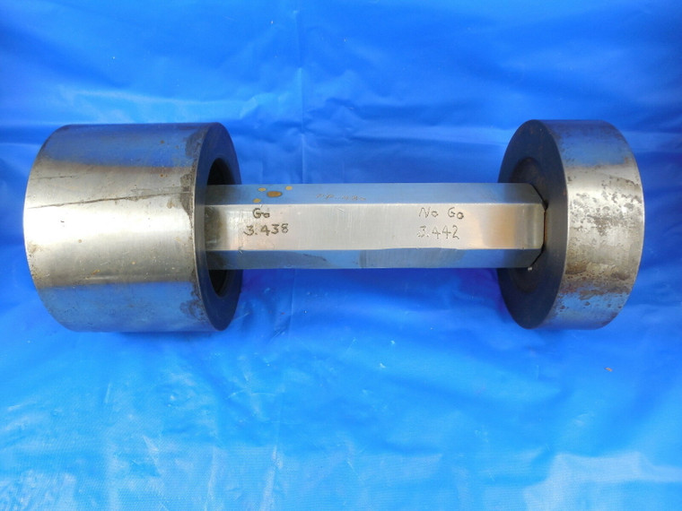 3.442 CLASS X & 3.438 SMOOTH PLUG GAGE GO NO GO 3.4375 + .0045 OVERSIZE 3 7/16