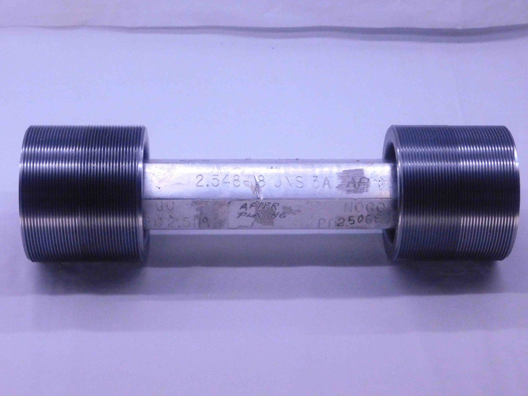 2.548 18 UNS 3A SPECIAL N13 LOCKNUT SET THREAD PLUG GAGE GO NOGO = 2.5119 2.5068 - DW35395BR5