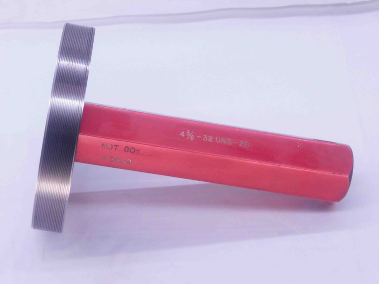 4 3/8 32 UNS 2B THREAD PLUG GAGE 4.375 4.3750 NO GO ONLY P.D. = 4.3609 CHECK - DW35418BG5