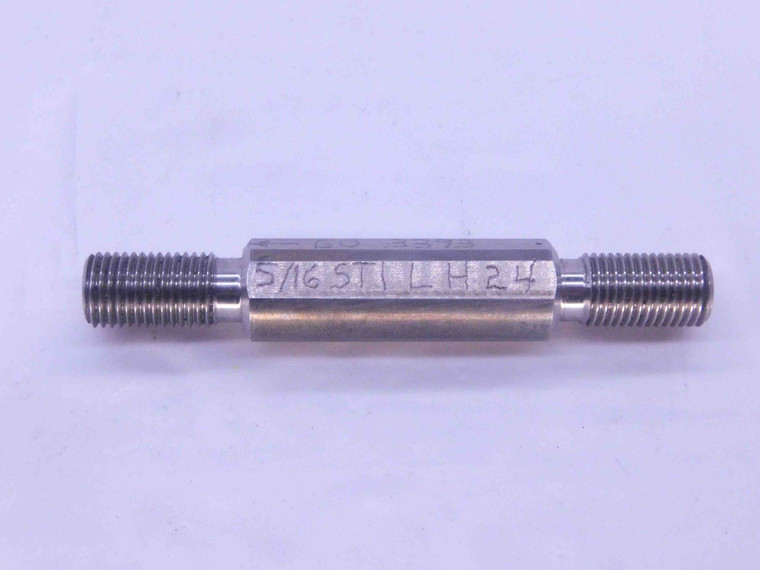 SHOP MADE 5/16 24 STI LEFT HAND THREAD PLUG GAGE .3125 GO NO GO = .3393 & .3436 - DW35474BS5