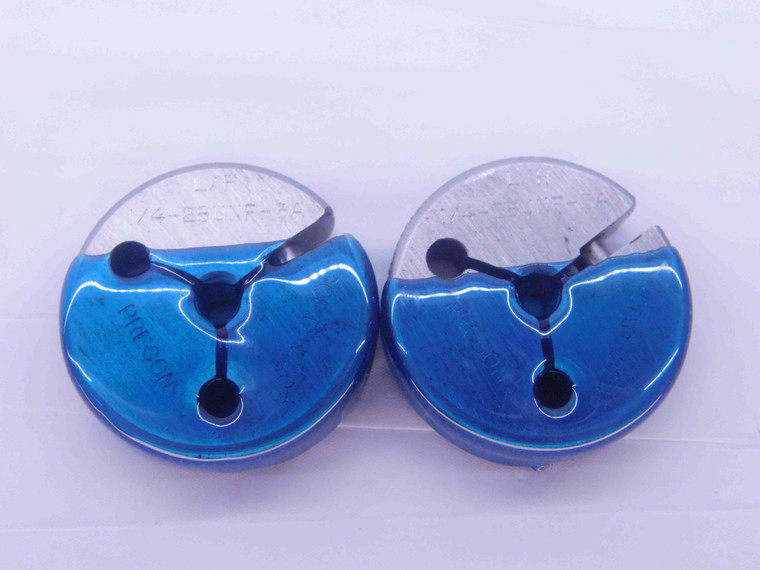 1/4 28 UNF 3A LEFT HAND THREAD RING GAGES .25 GO NO GO P.D.'S = .2268 & .2243 - DW35509BS5