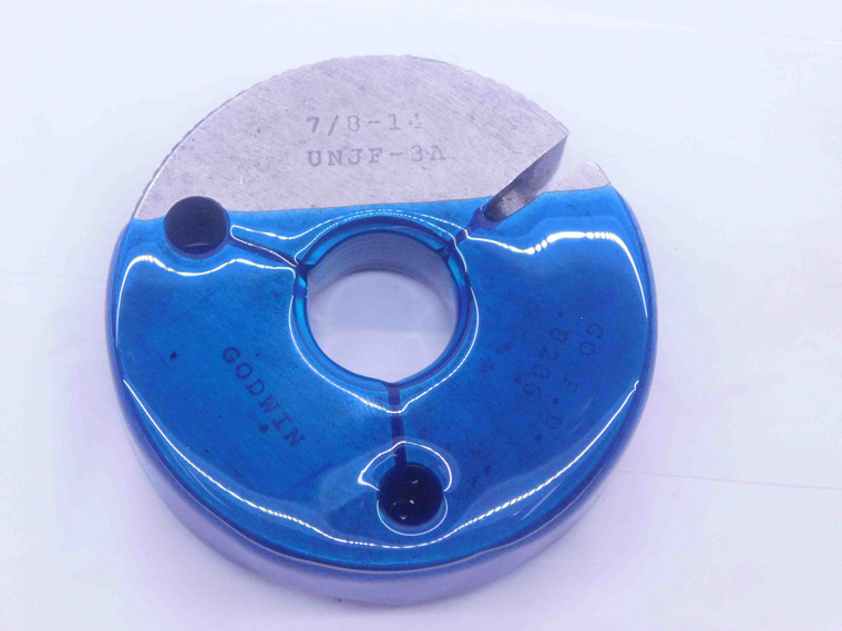 7/8 14 UNJF 3A THREAD RING GAGE .875 .8750 GO ONLY P.D. = .8286 INSPECTION CHECK - DW35533BR5