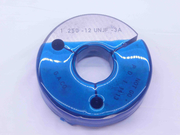 1 1/4 12 UNJF 3A THREAD RING GAGE 1.25 1.250 1.2500 NO GO ONLY P.D. = 1.1913 - DW35534BR5