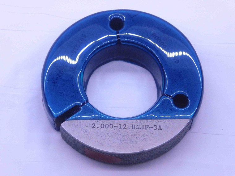 2" 12 UNJF 3A THREAD RING GAGE 2.0 2.00 2.000 NO GO ONLY P.D. = 1.9414 UNJ - DW35537BR5