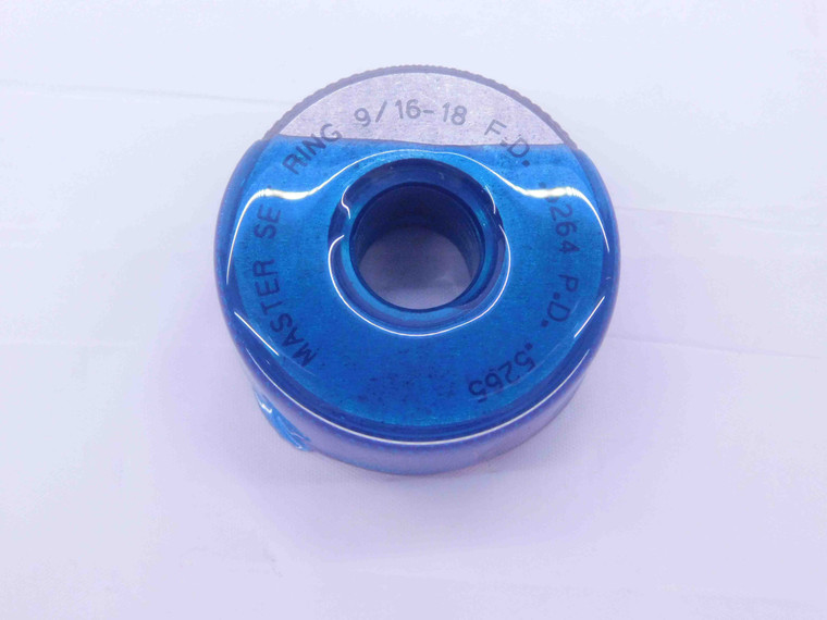 9/16 18 SOLID MASTER SETTING THREAD RING GAGE .5625 GO ONLY PD = .5265 FD .5264 - DW35543BS5