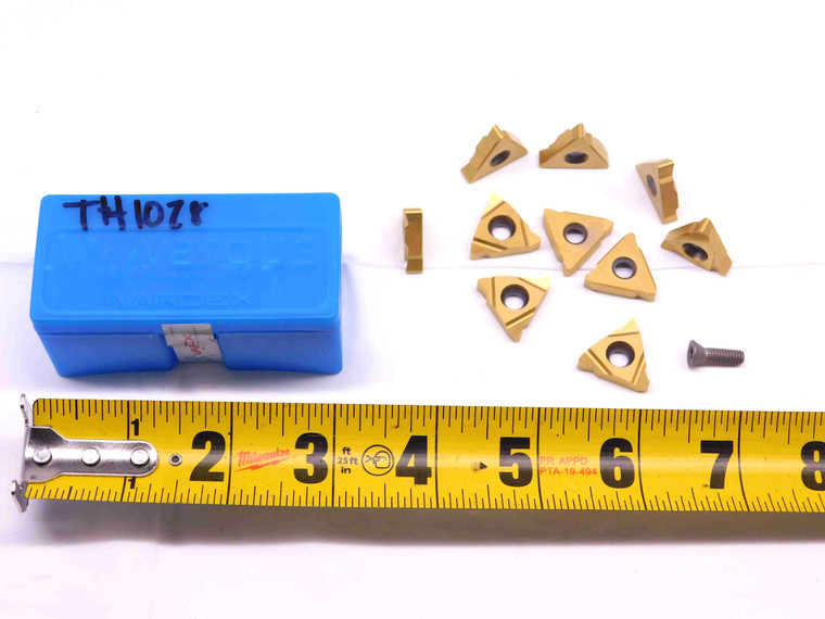 10pcs NEW VARDEX 4IR5STACME VKX TiN COATED CARBIDE THREADING INSERTS 5 TPI - DM0630BL5