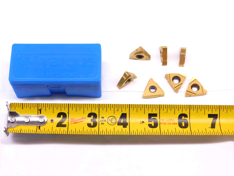 7pcs NEW VARDEX 4IR5STACME VKX TiN COATED CARBIDE THREADING INSERTS 5 TPI - DM0632BL5