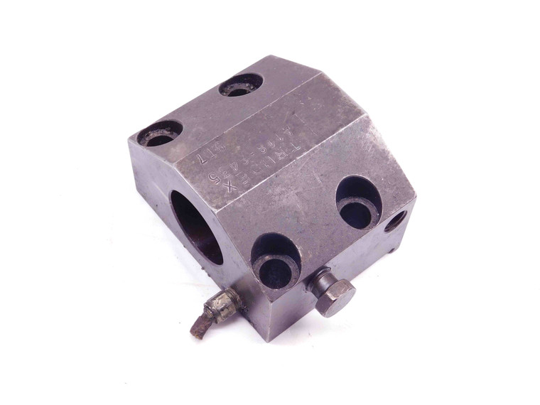 TRUDEX 1 1/2 ID BORING BAR TURRET TOOL HOLDER BLOCK 45mm X 80mm BOLT PATTERN - DM0802BY4