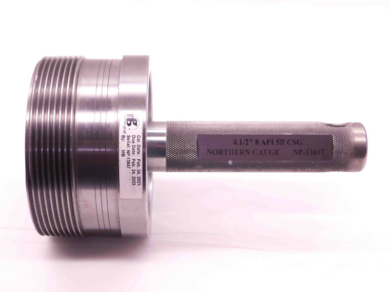 4 1/2 8 CSG API 5B ROUND CASING WORK THREAD PLUG GAGE 4.5 OIL INSPECTION - BR10011BU5