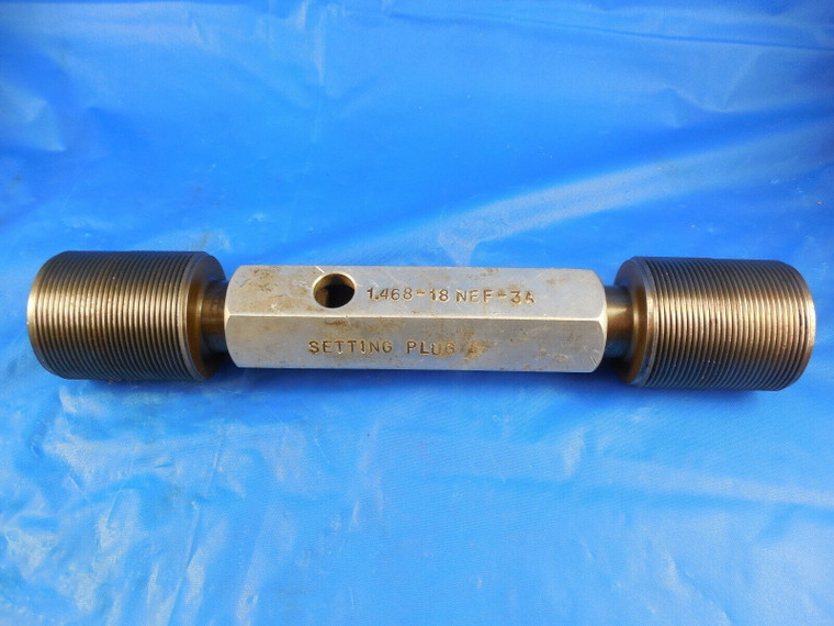 BUDGET 1.468 18 NEF 3A SET THREAD PLUG GAGE 1.4680 P.D.'S = 1.4319 & 1.4281 TOOL