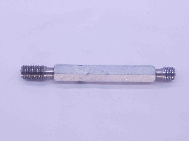 7/16 20 3 BEFORE PLATE THREAD PLUG GAGE .4375 GO NO GO P.D.'S = .4060 & .4086 - DW35656BX5