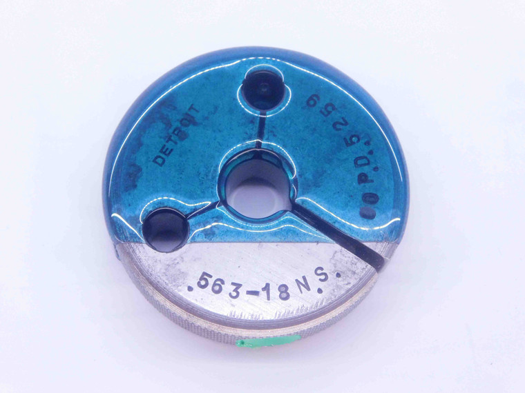 .563 18 NS THREAD RING GAGE .5630 GO ONLY P.D. = .5259 .563"-18 UNS-3A CHECK - DW35712BX5