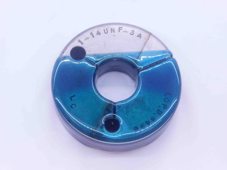 1" 14 UNF 3A THREAD RING GAGE 1.0 1.00 1.000 1.0000 NO GO ONLY P.D. = .9496 - DW35718BX5