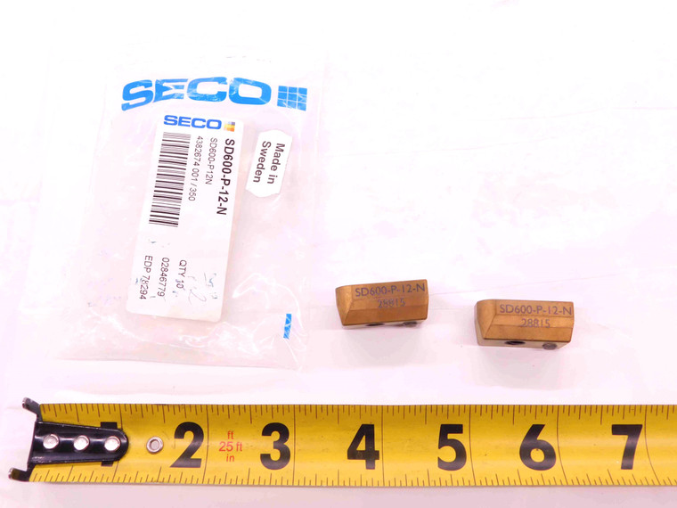 2pcs NEW SECO PERFOMAX SD600-P-12-N INSERT CARTDRIGE FOR INDEXABLE TOOLS - EA0681BL5