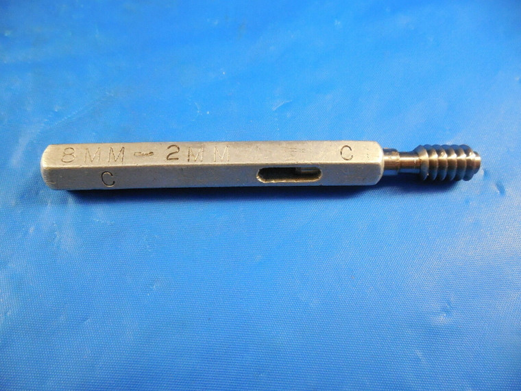 M8 X 2 METRIC THREAD PLUG GAGE 8.0 GO ONLY P.D. = .2638 MACHINE INSPECTION TOOL