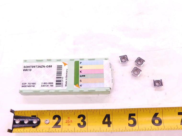 4pcs NEW WALTER SDHT09T3AZN-G88 WK10 CARBIDE MILLING INSERTS INDEXABLE TOOLING - EA0785CU4