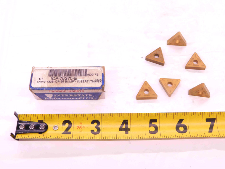 6pcs NEW INTERSTATE PERFORMANCE PLUS TNMG-433B ICP-55 TiN CARBIDE INSERTS - EA0787CU4