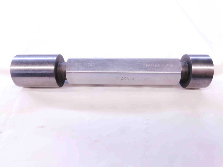 1.1249 & 1.1255 CL X PIN PLUG GAGE GO NO GO 1.1250 -.0001 1 1/8 28.588 mm - NS0048CT4