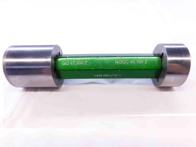 47.900 & 48.100 CL Z mm PIN PLUG GAGE GO NOGO 48.000 -.100 48 1.8858 47.90 48.10 - NS0054CT4