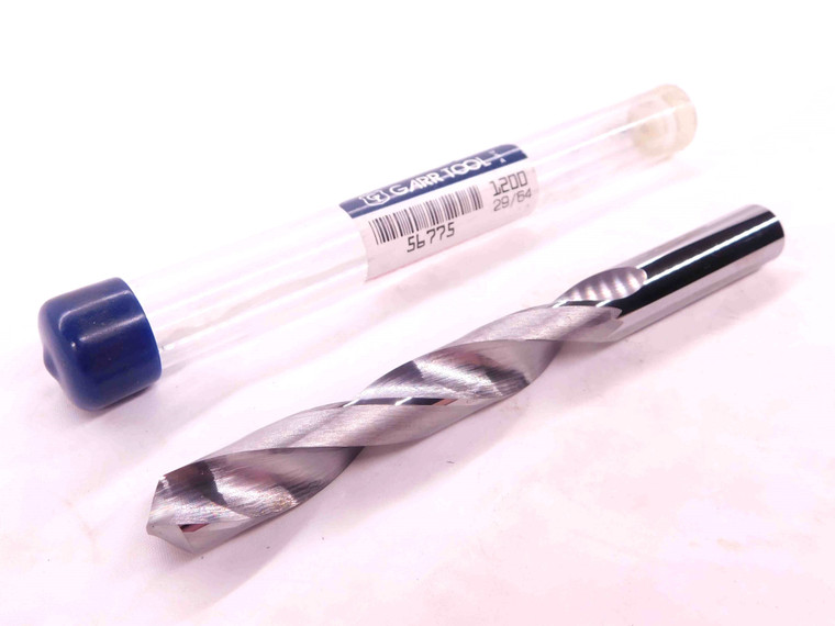 GARR TOOL 29/64 O.D. CARBIDE JOBBER TWIST DRILL BIT 56775 3" LOC 4 3/4 OAL .4531 - EA1056CE4